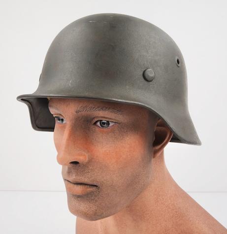 Wehrmacht M40 Combat Helmet with Battle Damage