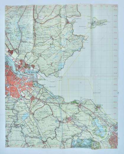 Dutch Military Road Map Amsterdam