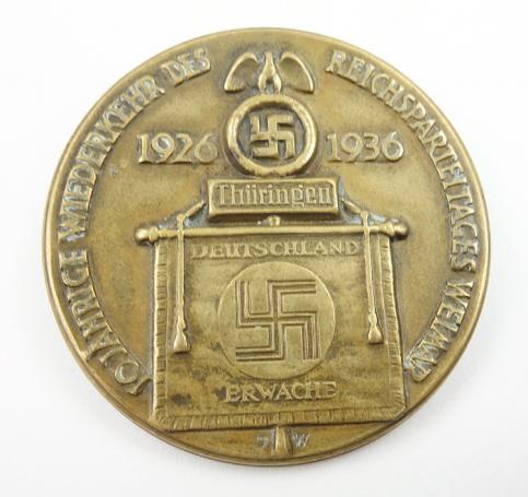 10 Years Reichspartijtag Weimar Badge