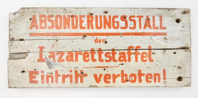 Wooden Sign Wehrmacht Medical Horses