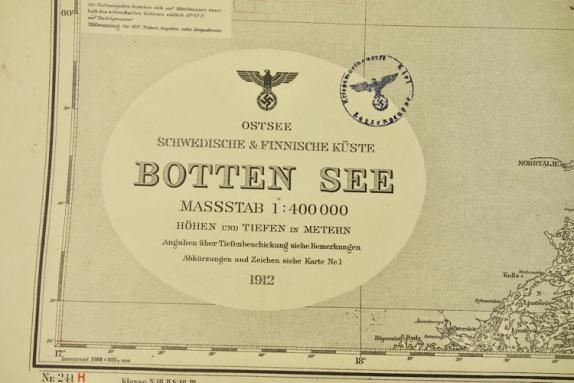 Kriegsmarine Map of the cost of Sweden and Finland