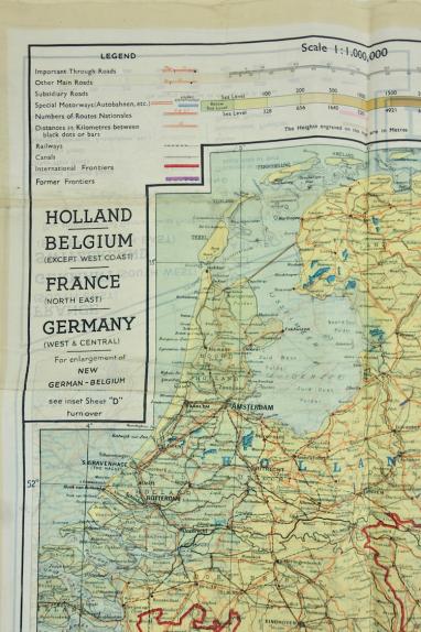 British/US WW2 Silk Escape Map