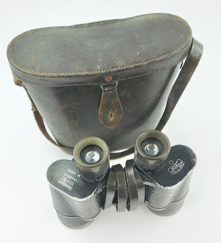 Wehrmacht 10x50 Binoculars in British Pouch