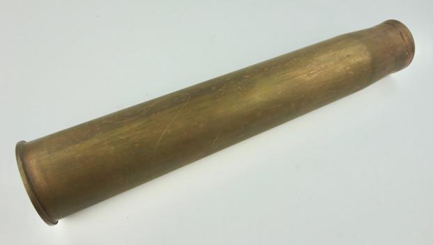 British WW2 3,7 AA Gun brass Shell