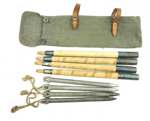 Wehrmacht Tentpoles and Peg's in Pouch