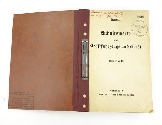 Wehrmacht Vehicle’s Information Book