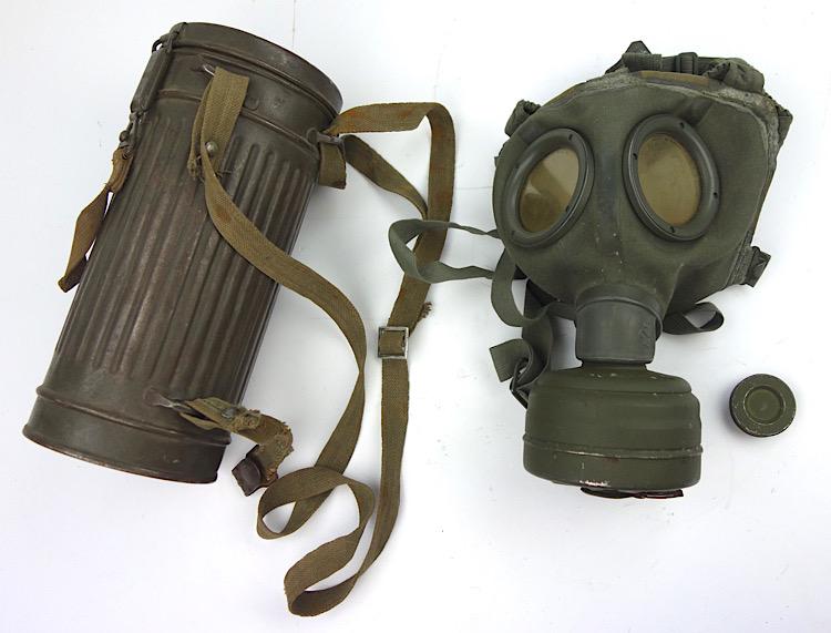 Named Wehrmacht M31 Gasmask and Cannister