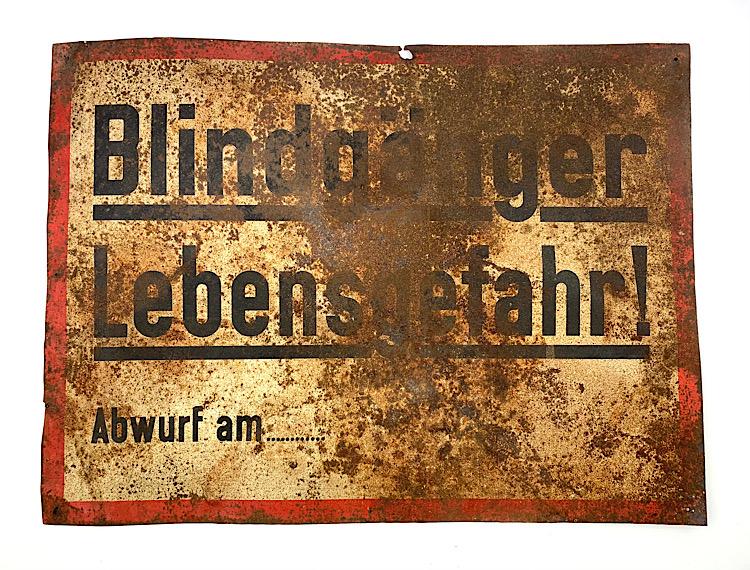 Wehrmacht Warning Sign (Blindgänger)