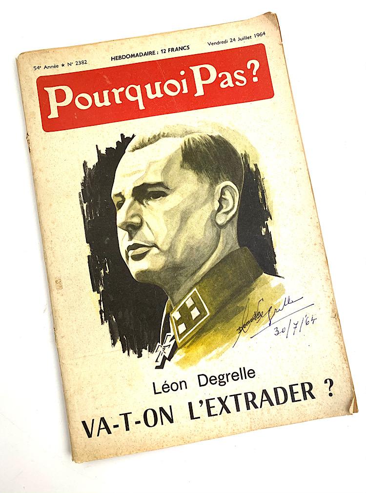 French Magazine with Autograph of Léon Degrelle