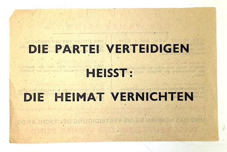 Alied to Germans Propaganda Leaflet