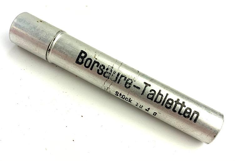 Wehrmacht Borsäure-Tabletten in aluminium Tube