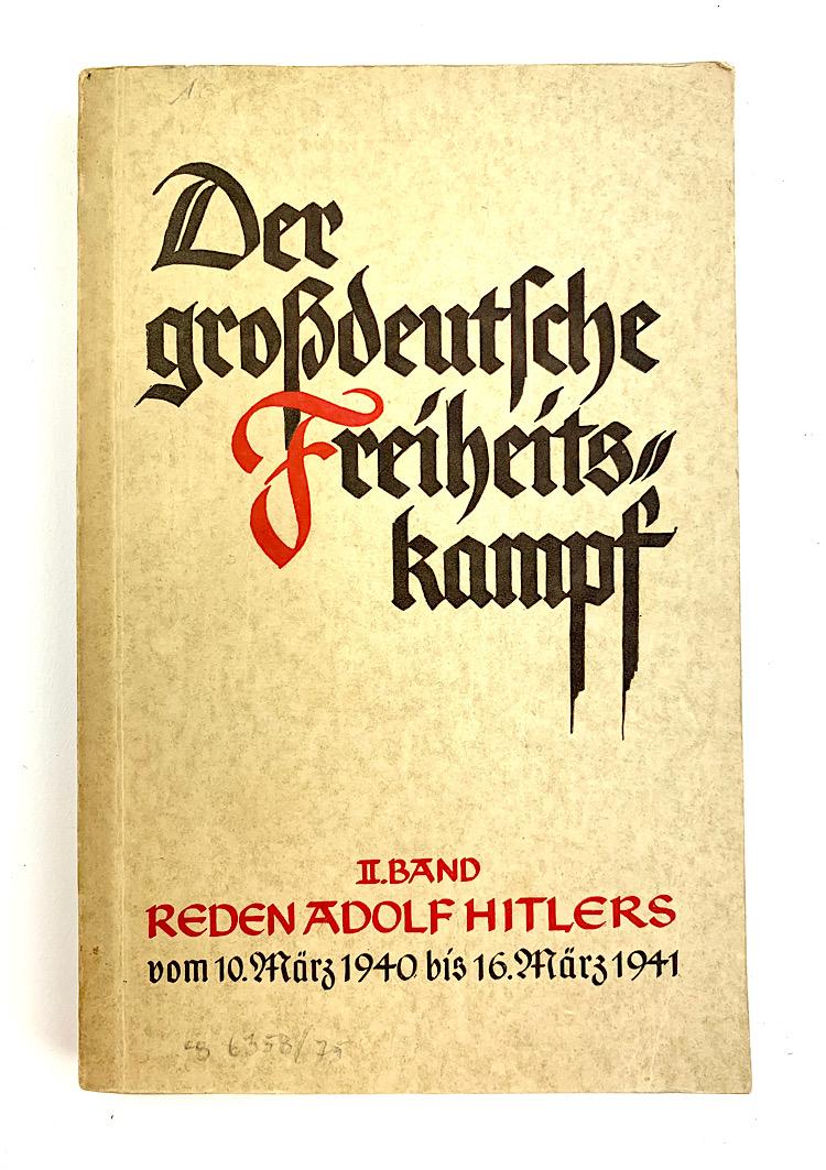 Third Reich Booklet Adolf Hitlers Speeches