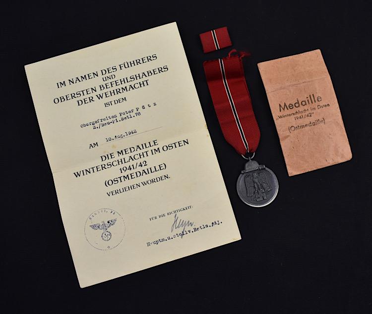 Eastern Front Winter Medal (Ost Medaille) & Award