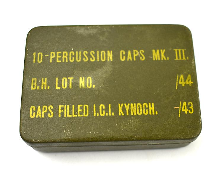 British WW2 metal Percussion Caps Can