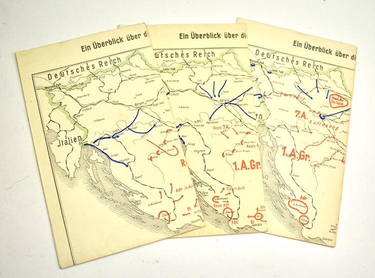 3 Wehrmacht Maps Jugoslavië