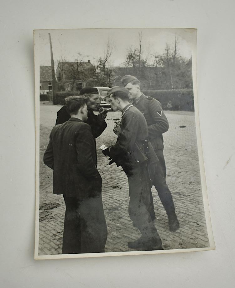 Big Photo with Wehrmacht Soldiers in Holland