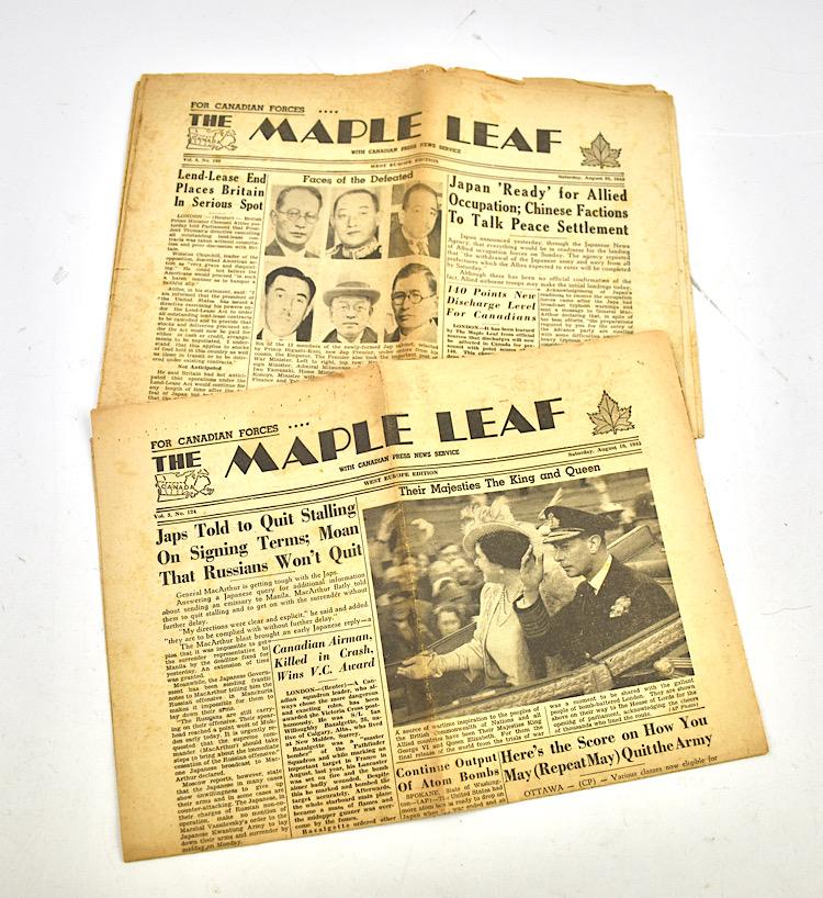 2 Canadian WW2 Newspapers