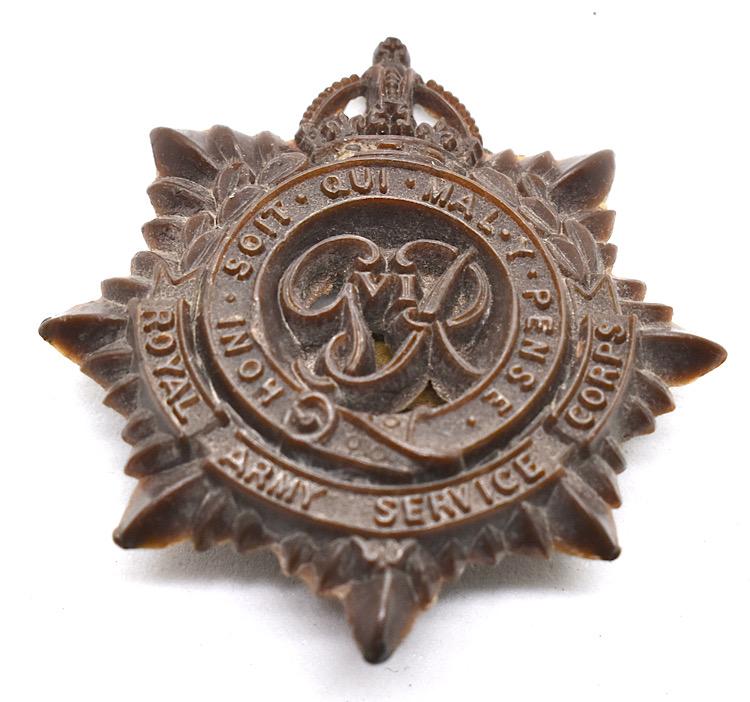 British WW2 cap Badge Royal Army Service Corps