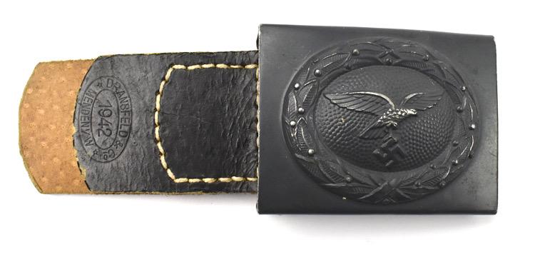 Luftwaffe Belt Buckle with leather Tab