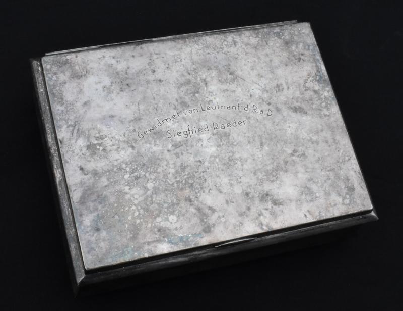 Silver Plated Reichs Arbeiddienst Cigar Box