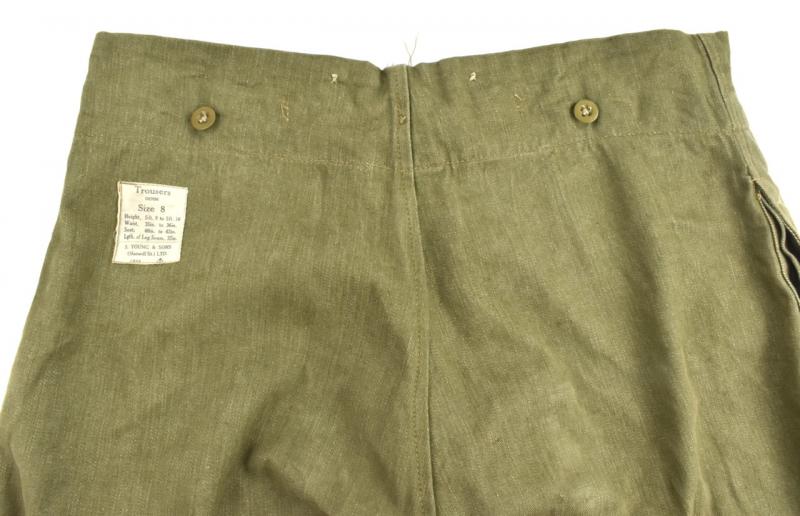 IMCS Militaria | British WW2 Denim P40 Trousers with cloth label