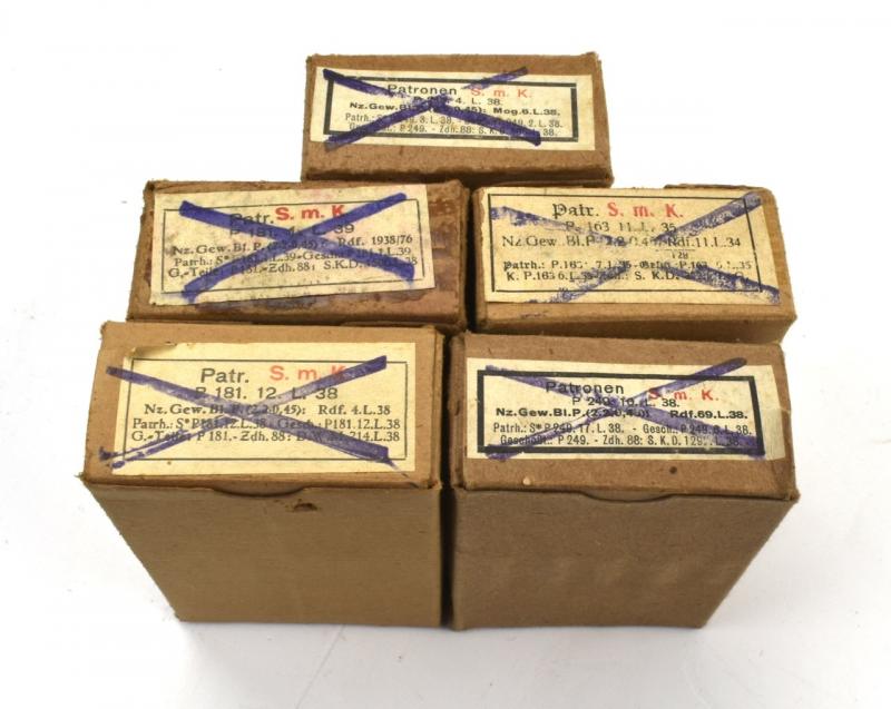 5 clipboard K98 ammunition packaging boxes