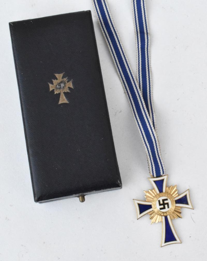 Mother Cross in Gold in Case