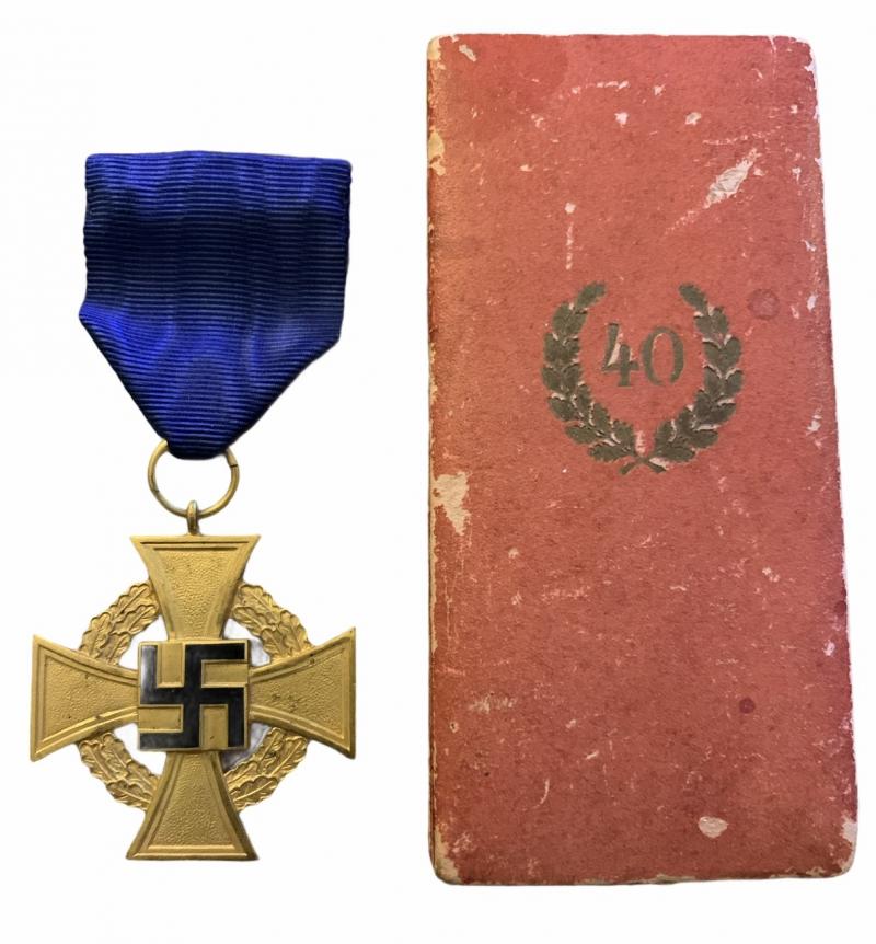 Third Reich 40 Years Loyal Service Medal in Case