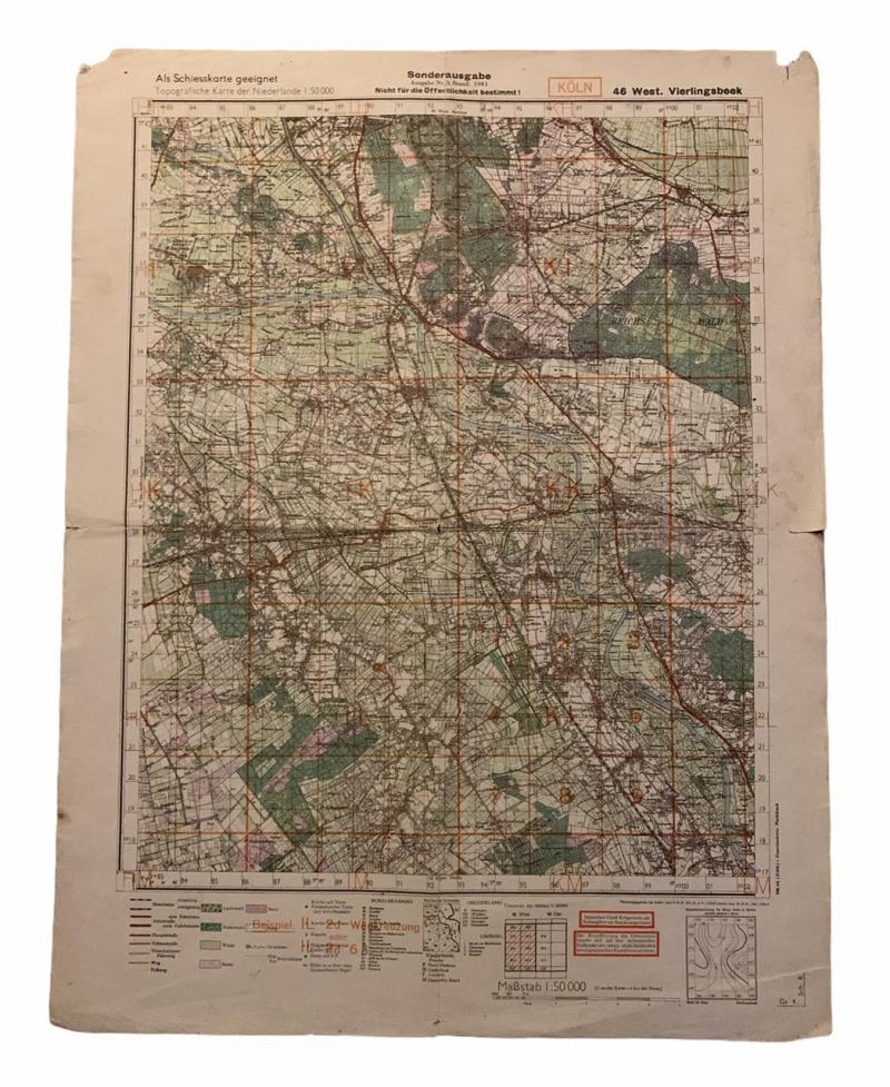 Wehrmacht Road Map Groesbeek Netherlands