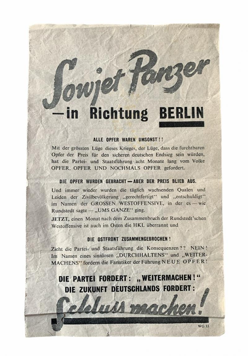 Allied Flyer Sovjet Panzer in richtung Berlin