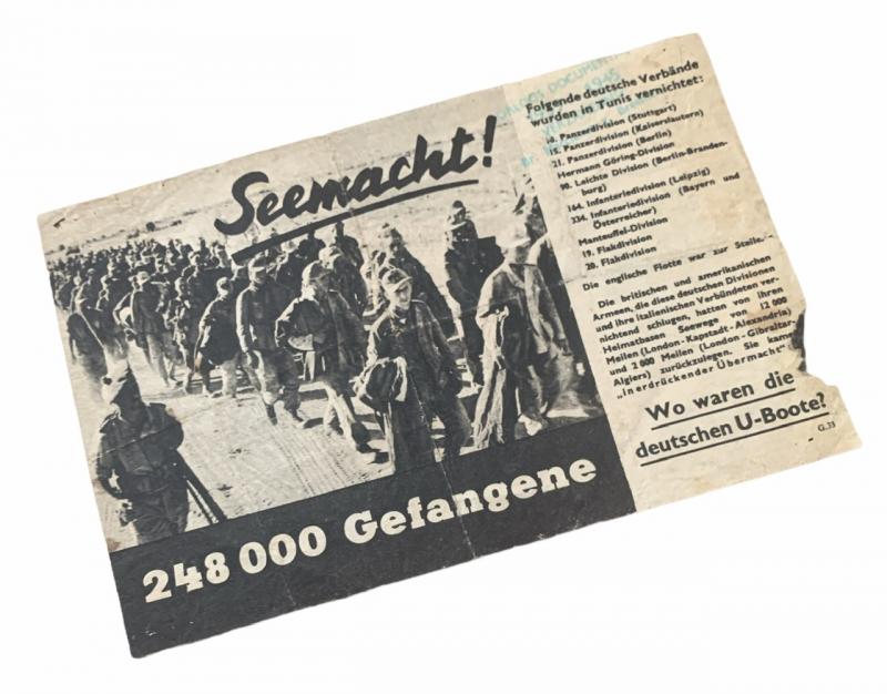 Allied Artillery to Germans Propaganda Flyer