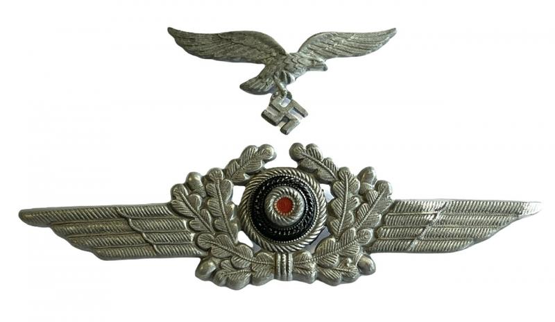 Luftwaffe metal Visor Cap Insignia