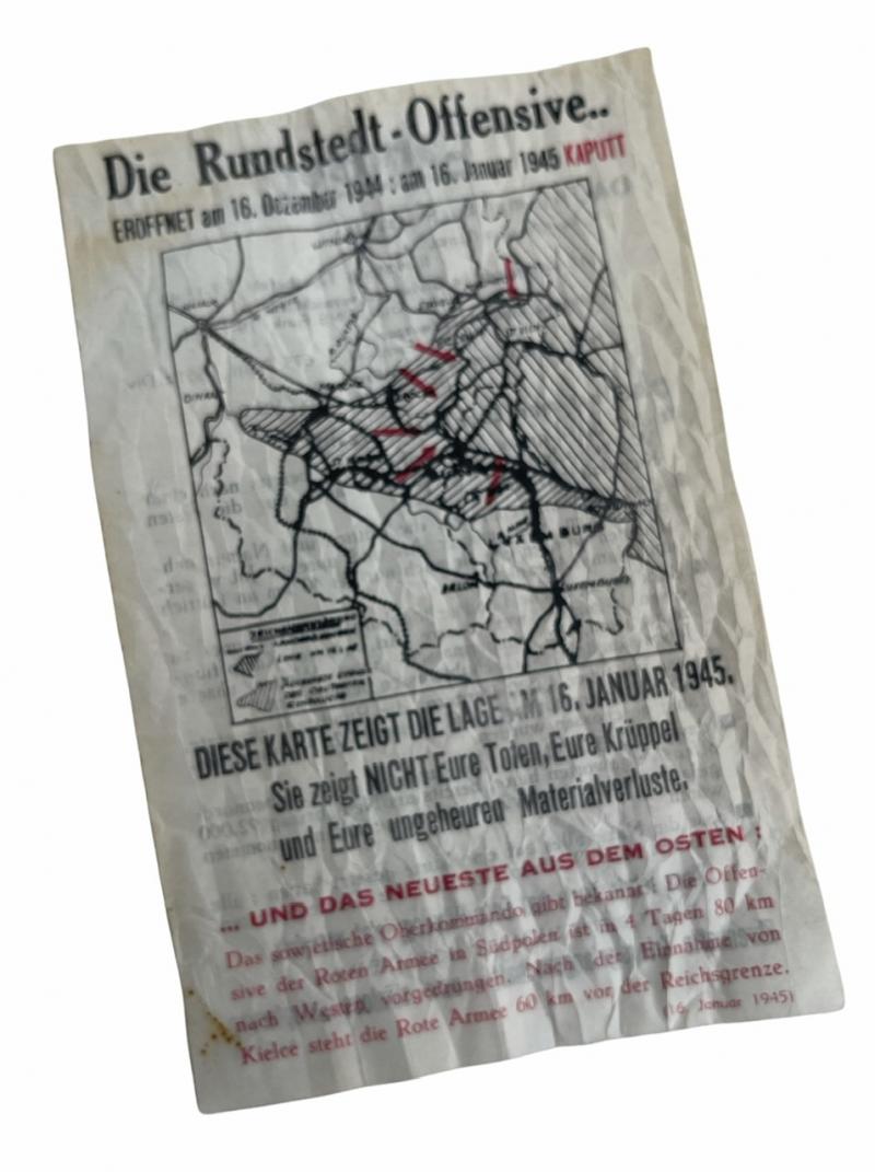 Allied Artillery to Germans Propaganda Flyer