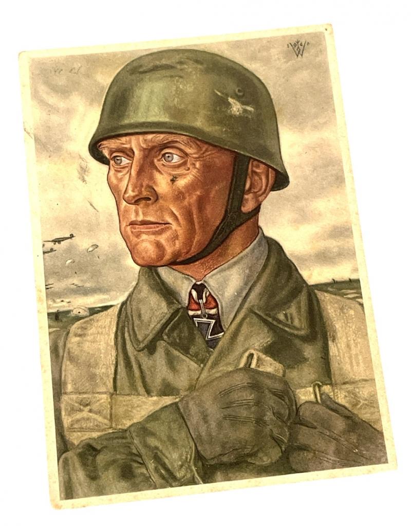 Willrich FJ Postcard Fallschirmjäger Obert Bräuer