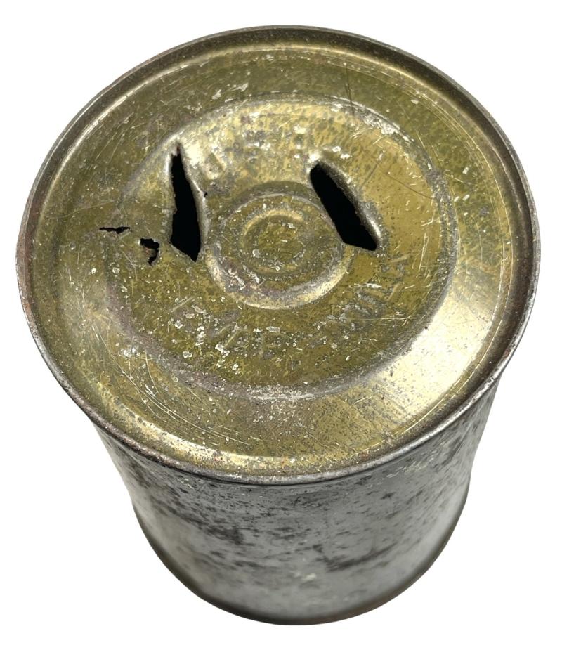 British WW2 metal Milk ration can