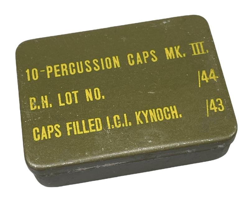 British WW2 metal Percussion Caps Can