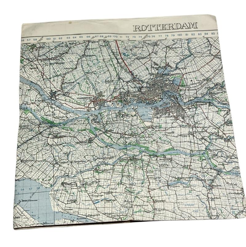 British WW2 Military Roadmap Rotterdam Holland