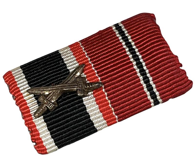 Wehrmacht Ribbon Bar War Merrits Cross with Swords and Eastern Front Medal