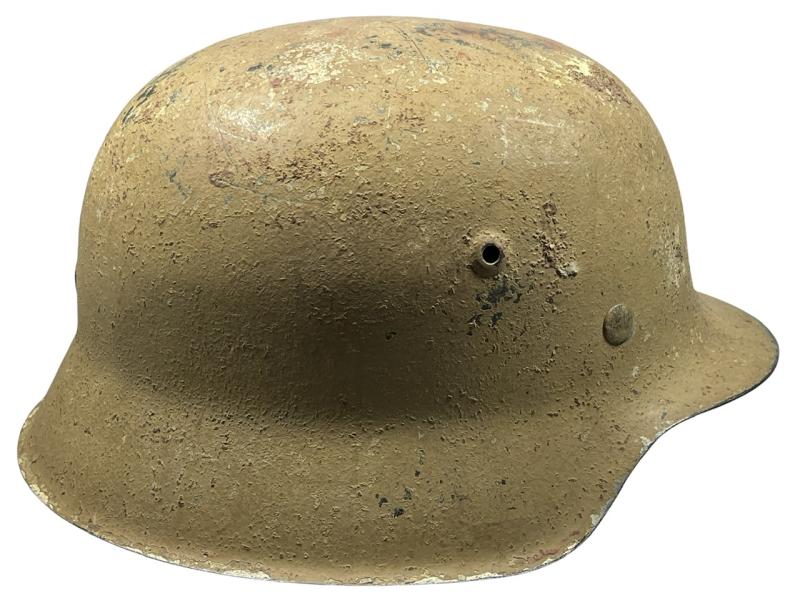 Wehrmacht M42 Tan camo woodchip Helmet