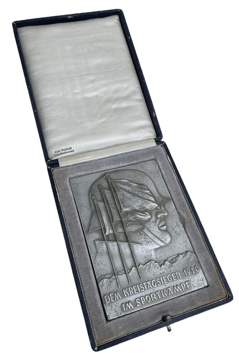 Wehrmacht Sports Award (Plaque) in case