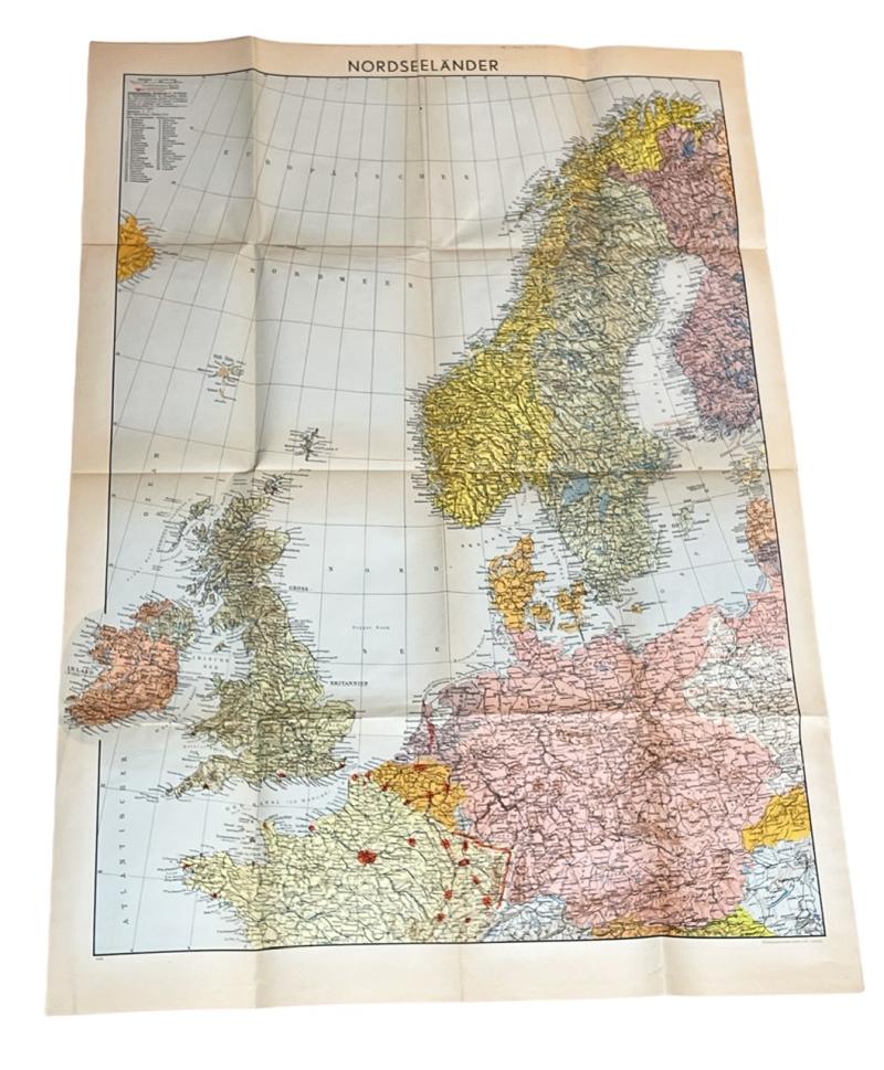 Wehrmacht Backpack Map Schlag nach über Schandinavien