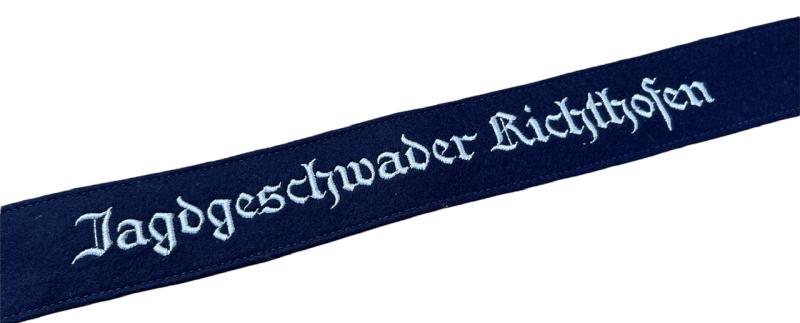 Luftwaffe cuff title Jagd Geschwader Richthofen