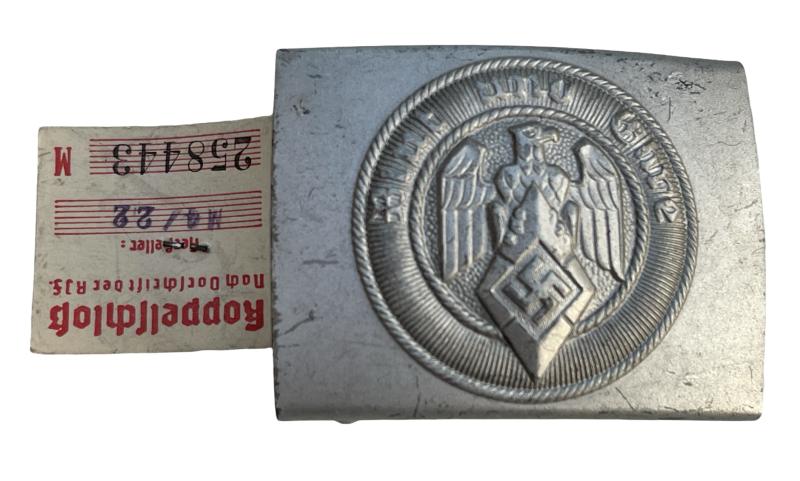 Hitler-Jugend Belt Buckle with its original RZM Tag