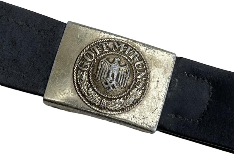 Kriegsmarine Aluminum Belt Buckle and Belt