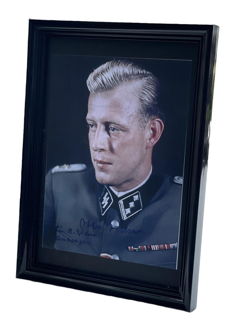 Photograph with autographs Otto Gunsche