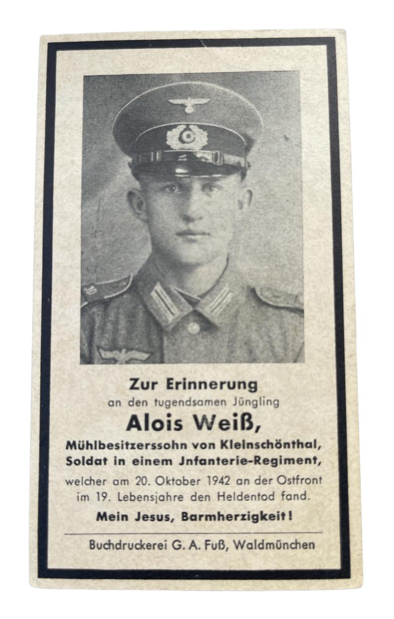 Death Notice Alois Weiss