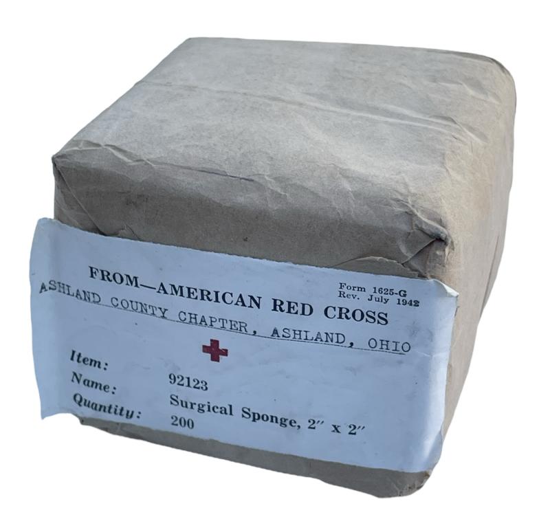 US WW2 Red Cross Surgical Sponge