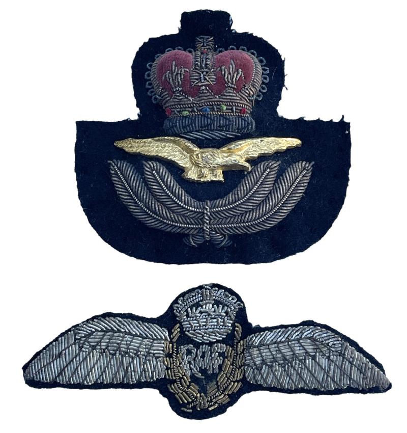 British RAF Pilot visor cap Insignia and Wing