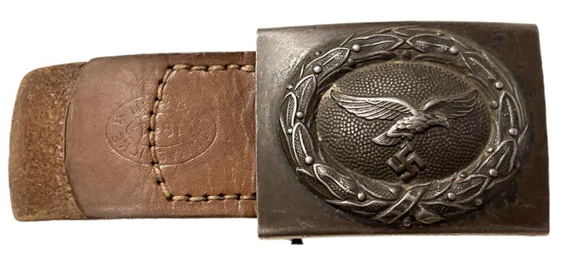 Luftwaffe Belt Buckle with leather tab