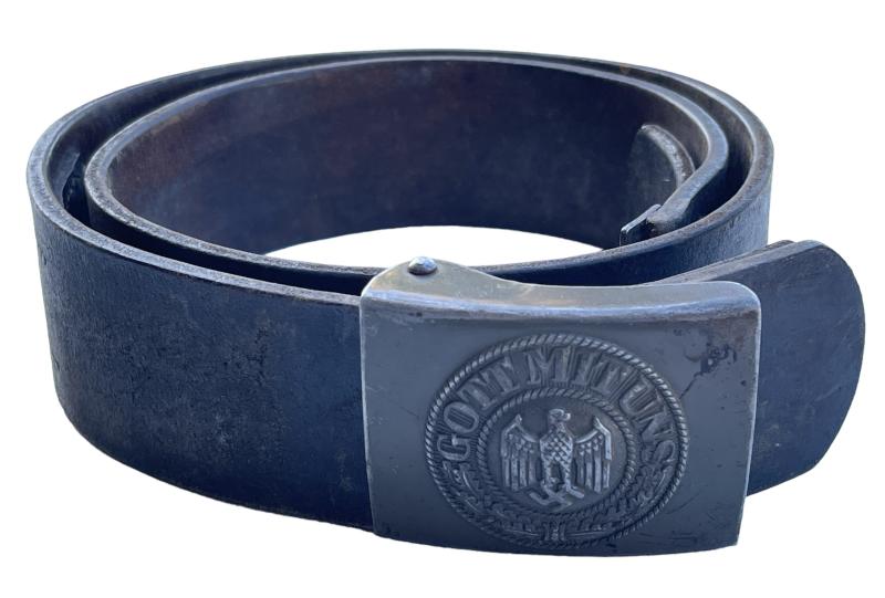 Wehrmacht combat belt with steel Belt Buckle